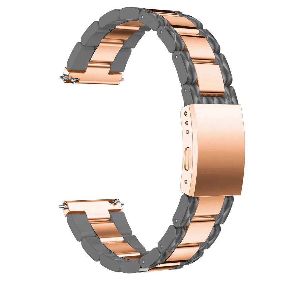Цельный металлический ремешок из нержавеющей стали для Galaxy Watch Active Watch Smartwatch 20 мм ремешок для samsung Galaxy Active унисекс - Цвет: Серый