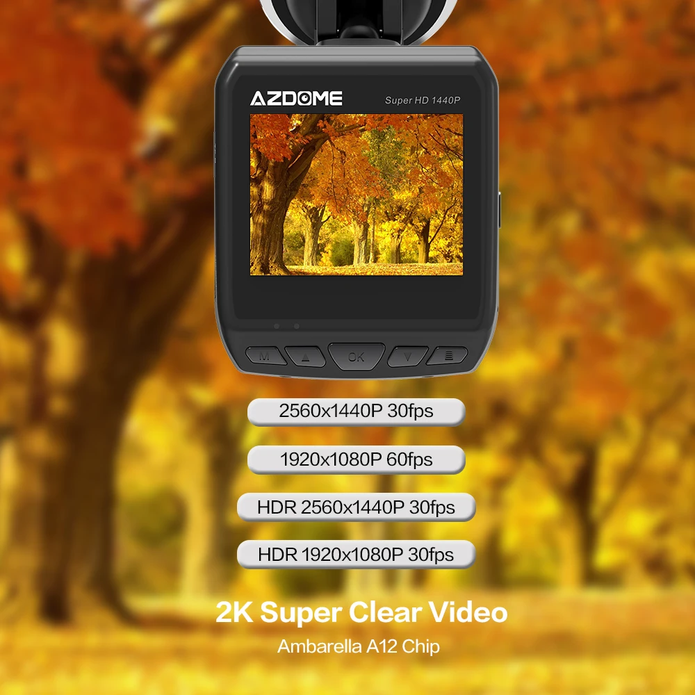 DAB211 Ambarella A12 2560x1440 P Super HD Видеорегистраторы для автомобилей приборной панели