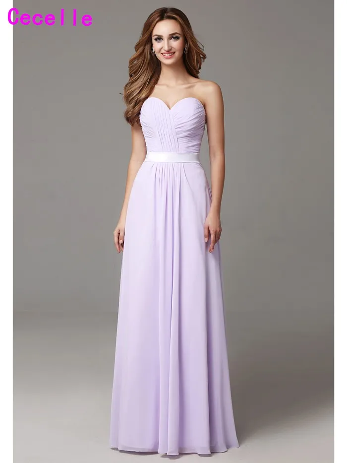 2019 Lilla Lunga Spiaggia di Abiti Da Damigella D'onore di Lunghezza Del  Pavimento Dell'innamorato Pieghe In Chiffon di Lunghezza Del Pavimento  Convenzionale Abiti per party di matrimonio Elegante|bridesmaid  dresses|long bridesmaid dresswedding party