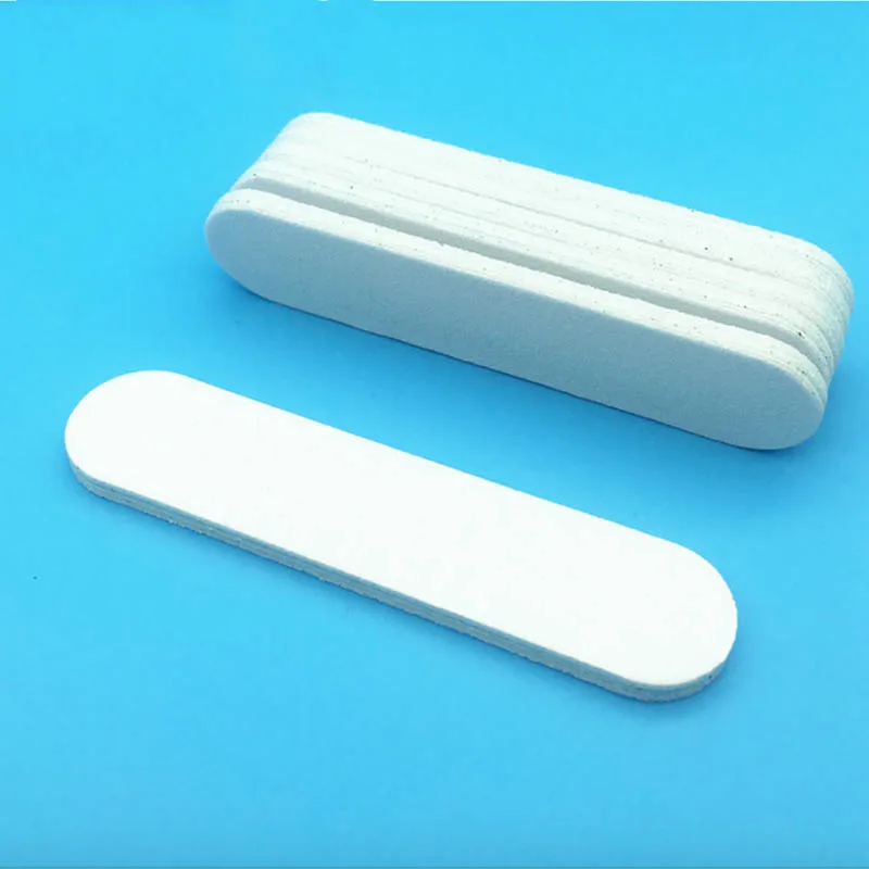 

10 PCS/LOT High Quality Professional White Mini Sponge Nail File 100/180 Nail Art Tools Sanding Double Sided Grinding Files