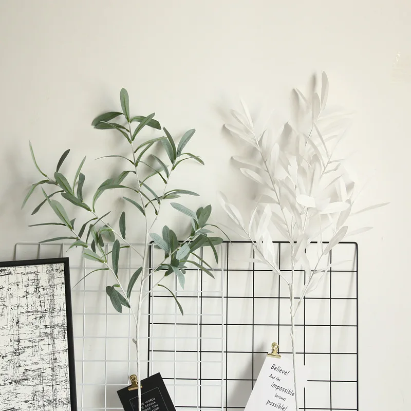 

Artificial flower olive leaf willow leaf for home party decoration wedding holding flower wall plant wall fake flower