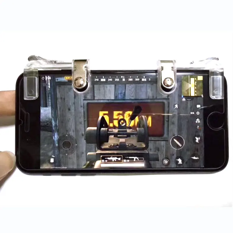 

Mobile phone Controller Shooter Game Trigger Fire Button Aim Key 2 pcs Transparent For PUBG/Knives Out/Rules of Survival