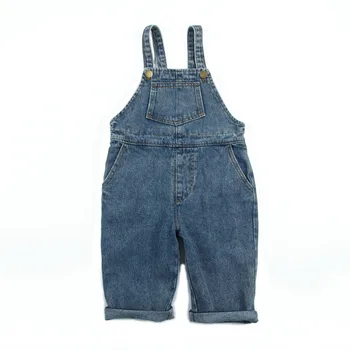 

1 2 3 4 5 6 Age Blue Denim Jumpsuit for Baby Boy Kids Suspender Trousers Overalls for Children Infant Spring Straight Pants 2019