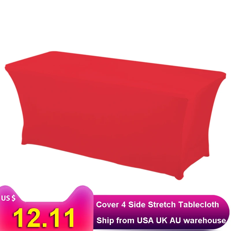 

HAORUI 120*60*75 CM Stretch Tablecloth Rectangular Spandex Table cover Tight Fit Fitted Tablecloth for DJ Tradeshows Weddings