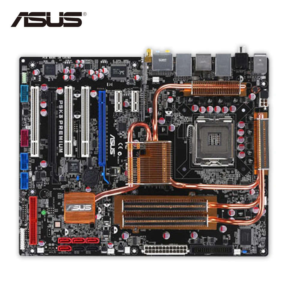 Original Used Asus P5K3 Premium/WiFi-AP Desktop Motherboard P35 Socket LGA 775 DDR3 SATA2 ATX 100% Fully Test original used asus p5kpl desktop motherboard g31 socket lga 775 ddr2 sata2 atx 100% fully test