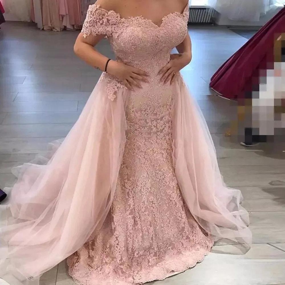 Серебряный арабское вечернее платье с короткий рукав открытыми плечами Overskirt