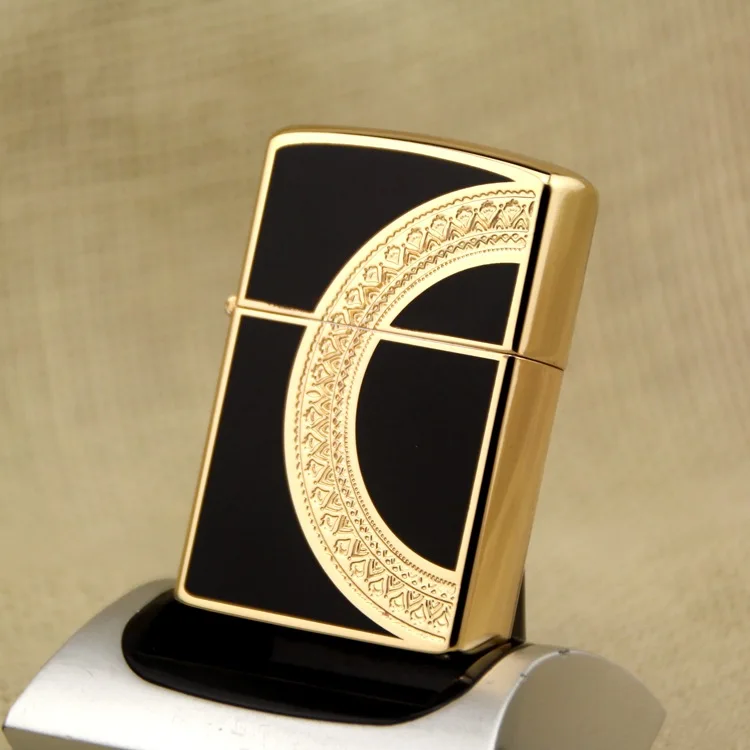 

Original copper shell creative windproof lighters, high-grade kerosene lighter, metal kerosene lighter, creative gift