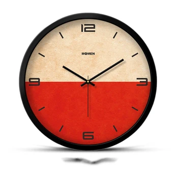 

12/14 Inch Creative Wall Clock Double Color Modern Circular Metal Watch Needle Quartz Mute Clocks Bedroom Horloge Decoration Art