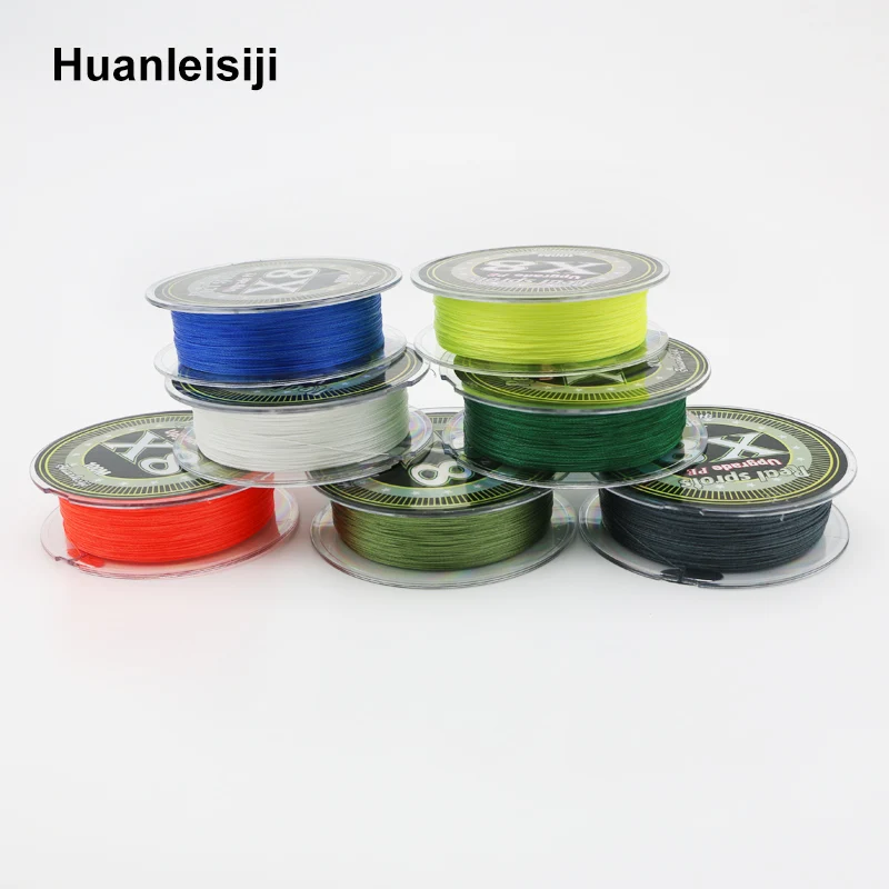 HLSJ8 plait бренд 100 м PE плетеная леска 8 стендов 80LB 10LB 20LB 60LB мультифиламентная для