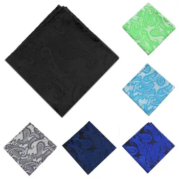 

Men Jacquard Weave Pocket Square Towel Handkerchief Wedding Party Hanky Gift hot