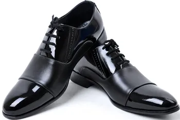 

Spring And Autumn Men Shoes Fashion Breathable Men Flats Pointed Toe Leather Classic Formal White Collar Leather British Style