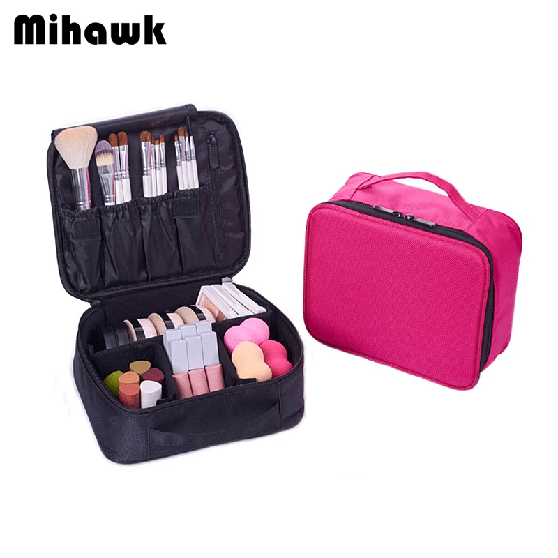 

Mihawk Women's Cosmetic Bags Big Capacity Toiletry Tote Travel Suitcases Makeup Organizers Professional Beauty Pouch Accessories