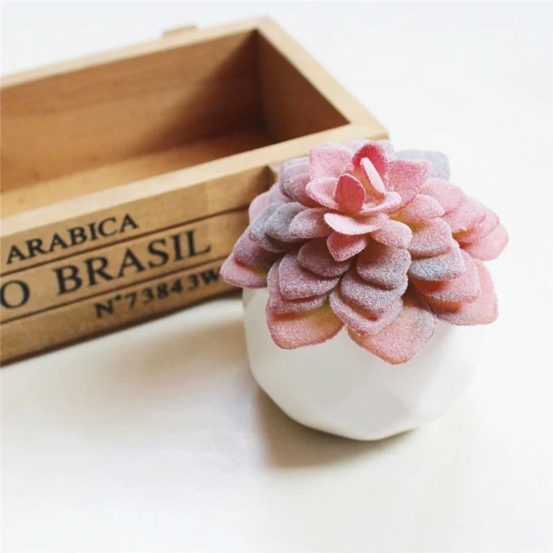 JAROWN Artificial Succulent Plant Bonsai Simulation Plastic Flower Wedding Home Room Desktop Placement Shop Window Display Decor (7)