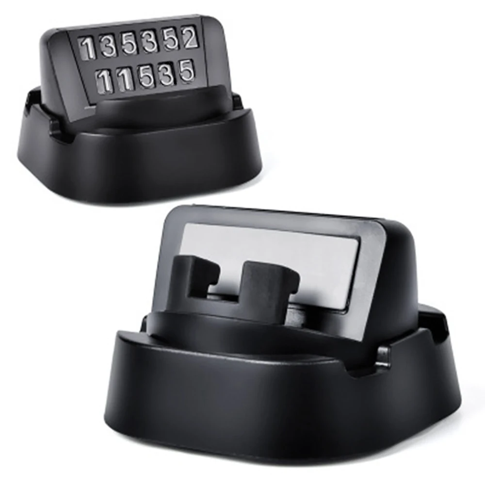 

Car Phone Holder Automotive Temporary Parking Card Phone Number Plate Auto Sticker 360 Degree Rotating Mobile Phone Bracket Gift