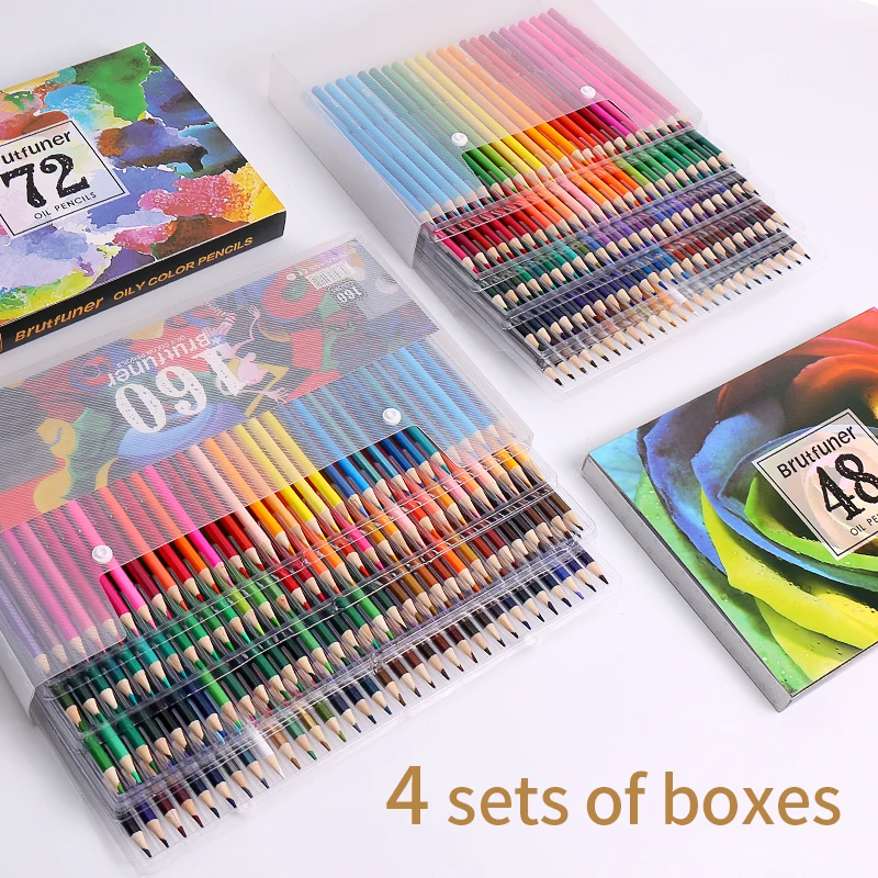 Günstige 120 160 72 48 farbe Bleistift Set Hohe Qualität Holz Öl Farbige Bleistifte Set Für Zeichnung Skizze schule Geschenke Kunst Liefert