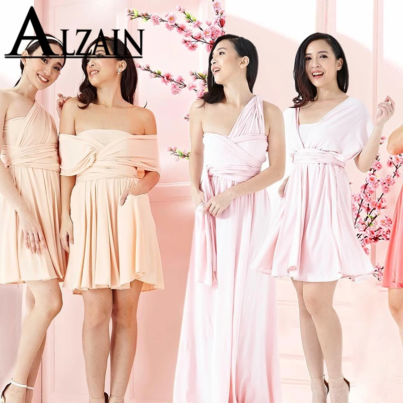 Vestito Sexy Damigella D'Onore Formale Multi Way Wrap Convertibile Infinity Dress Blu Navy Scava Fuori La Fasciatura Del Partito Vestidos