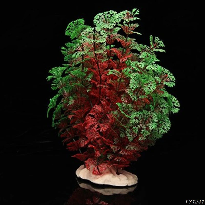 Пластиковое искусственное растение водный аквариум с травой аквариум орнамент украшение - Цвет: as picture show