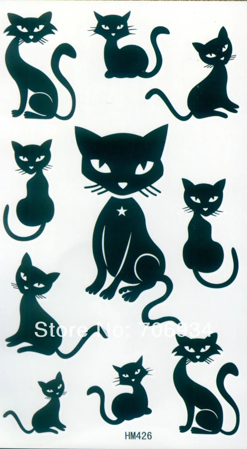Temporary Tattoo Stickers Cat Tattoos Sex Products10pcs 33 Designs New