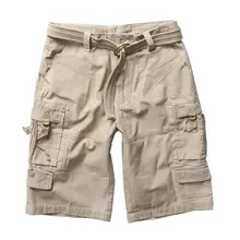 Летние хлопковые мужские шорты-Карго повседневные военные тактические шорты с карманами бермуды Masculina