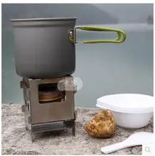 Portable Charcoal BBQ Grill Wood Stove Light weight Folding Stainless Steel Outdoor Camping Stove Alcohol Stove