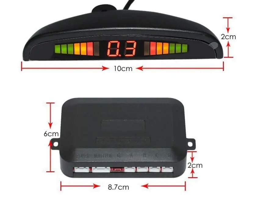 

Universal Car LED Parking Sensor With 4 Sensors 12V Cars Sensor De Estacionamento Reverse Assistance Backup Radar Monitor System