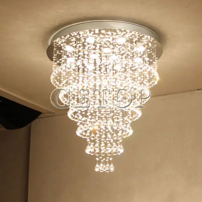 Z K9 Crystal Chandelier Modern LED Lighting Fixture Bulbs Included Round Ceiling Lamps Bedroom Foyer Lighting Home Lamp