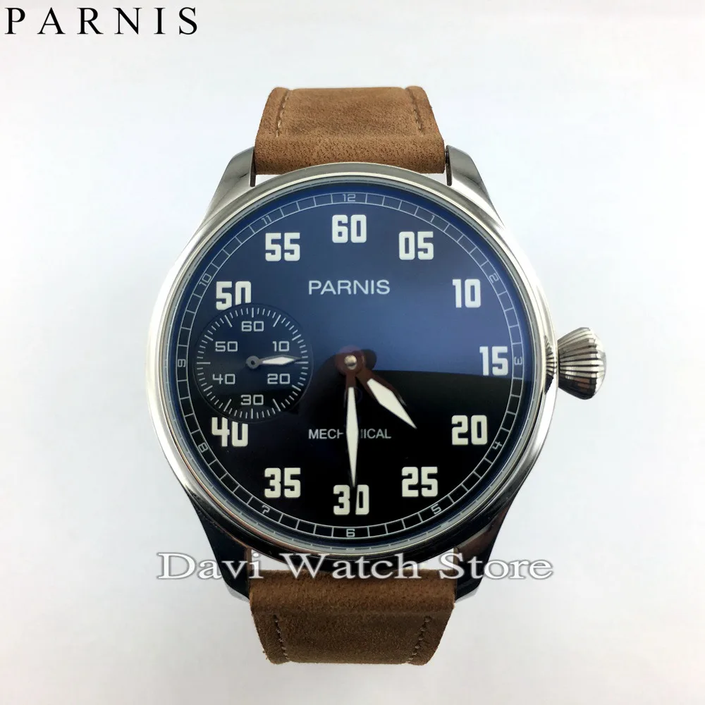 Parnis 44mm Fasce Di Cuoio Cassa In Acciaio 17 Rubini Carica Manuale Orologio Maschile Ore Mens Orologio Watch Men Watch Men Watchwatch Watch Aliexpress