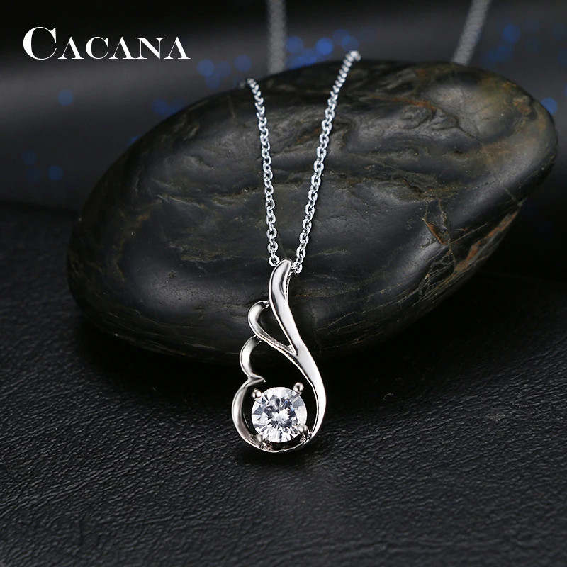 CACANA Pendant Necklaces For Women Trendy Delicate Gift Fashion Design Metal Link Chain Long Necklace Hot Wholesale N87
