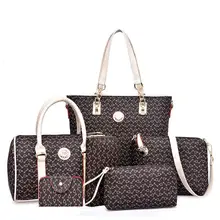 Neverfull 2016 Hot SELL Fashion Ladies Bags 6 Sets Women Bag Brand Purses Women Fashion Neverfull Handbags Messenger Louis Bag