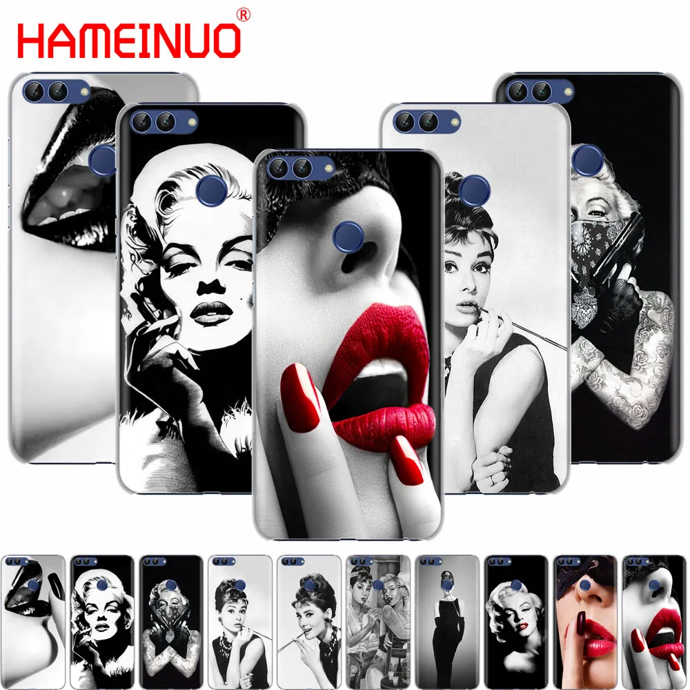 

Audrey Hepburn Tattooed Marilyn Monroe cell phone Cover Case for huawei Honor Y5 7C Y5 Y625 Y635 Y6 Y7 Y9 2017 2018 Prime