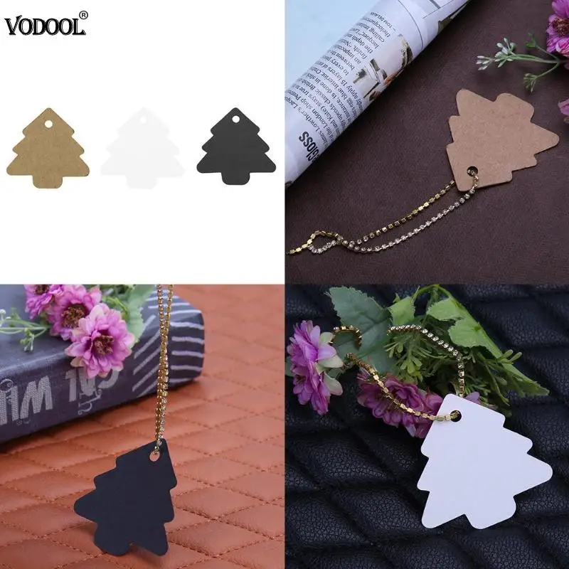 

50PCS Kraft Price Paper Label Tag Note String Tags Lace Scallop Head Label Luggage DIY Christmas Tree Blank Hanhing Tag Cards