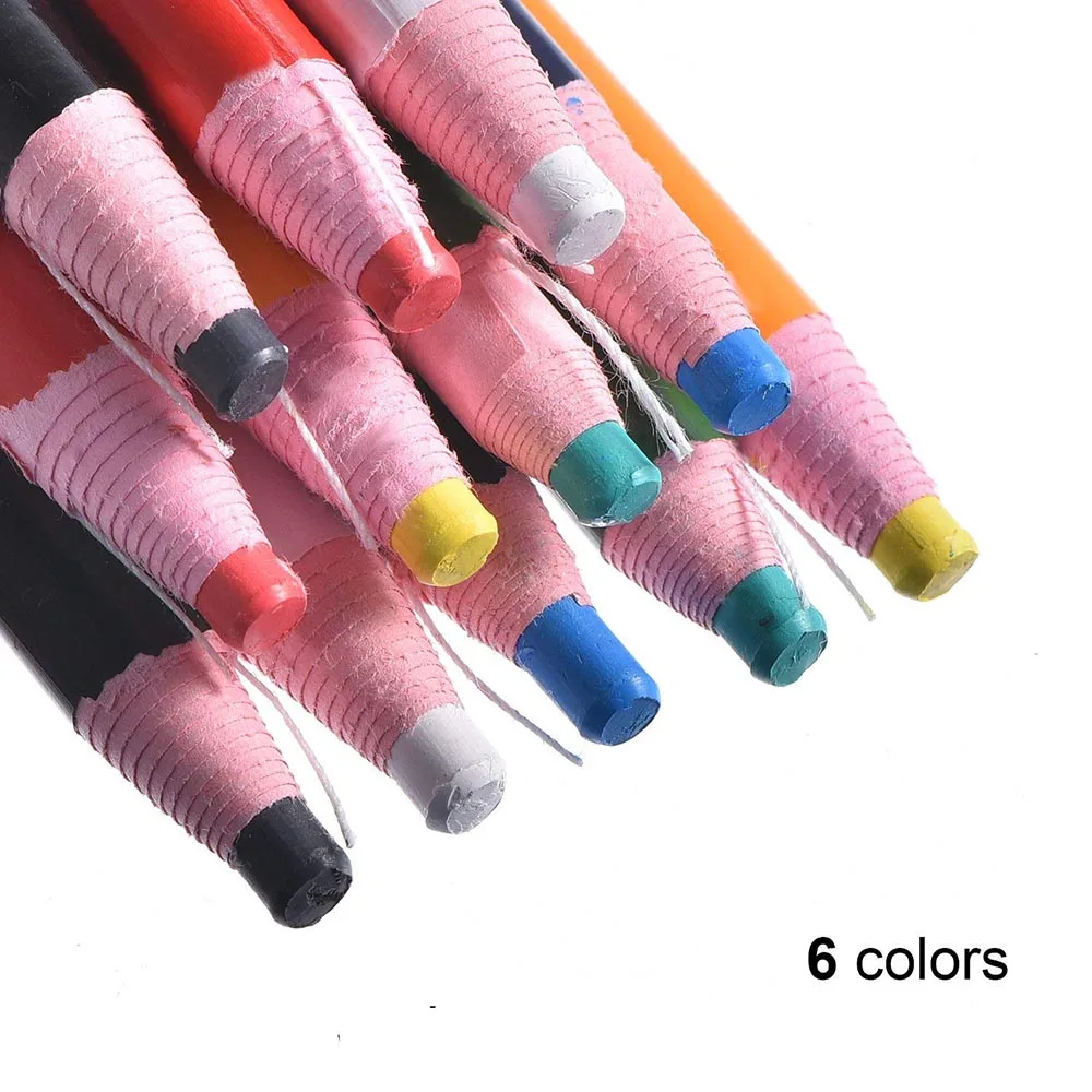 6 шт./компл. крой-свободный швейная мелок портного карандаши ручка по ткани маркер мел для шитья одежды карандаш для Портной Швейные аксессуары