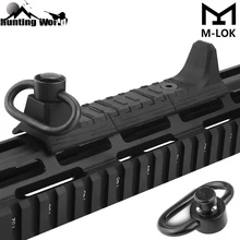 Tactical Angled Foregrip Finger Handstop Kit for Hunting Airsoft M-lok Handguard Attachment /w QD Push button sling Swivel Mount