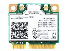 SSEA New Card for Intel Dual Band Wireless-AC 7260 7260HMW Wlan Card 802.11 Ac 867mbps WIFI Bluetooth 4.0 for Hp 710661-001