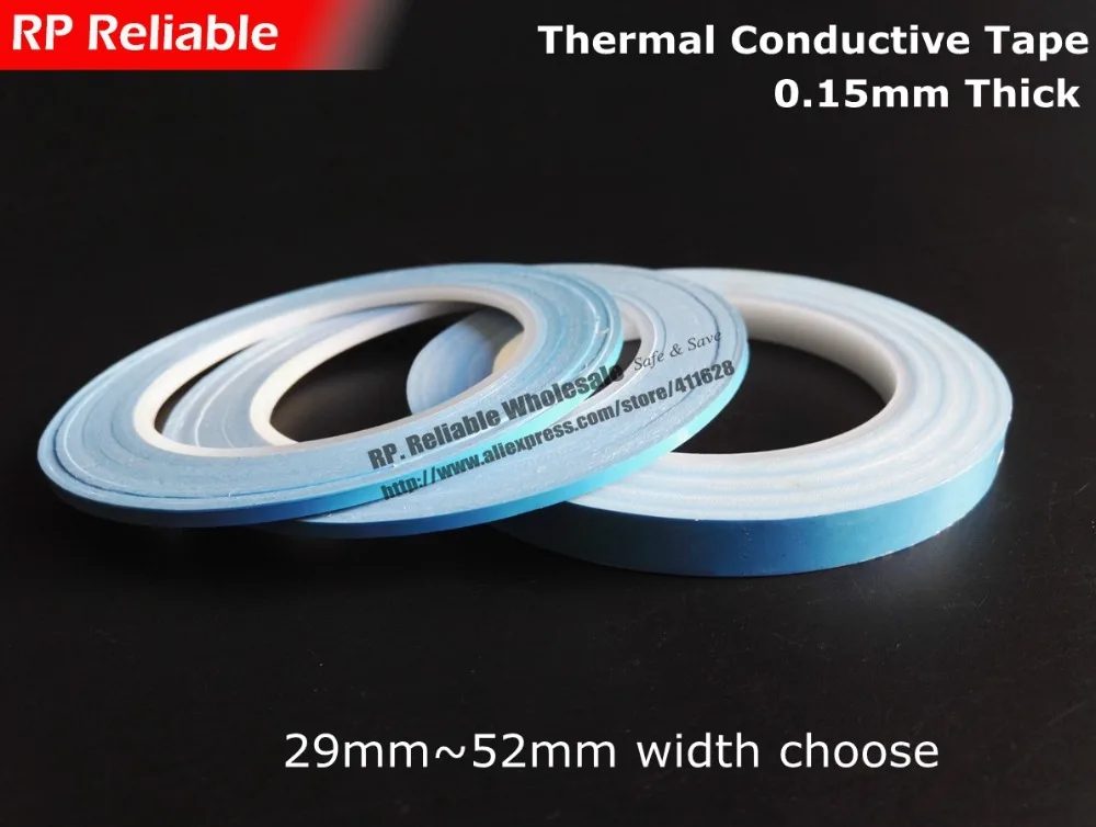 

(29mm~52mm wide choose)*25M *0.15mm Thermal Conductive Tape Double Sided Adhesive, for Electric Parts with Heat Sink Joint