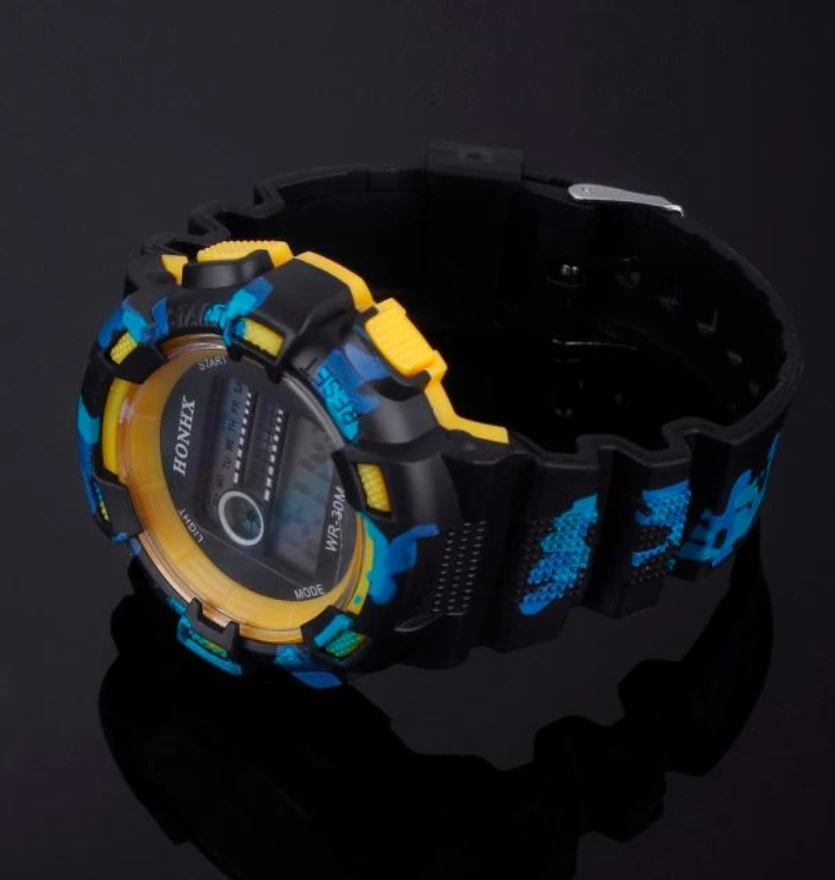 

2017 Fashion Men Waterproof LED Digital Date Military Sport Rubber Quartz Watch Alarm wholesale Apr12