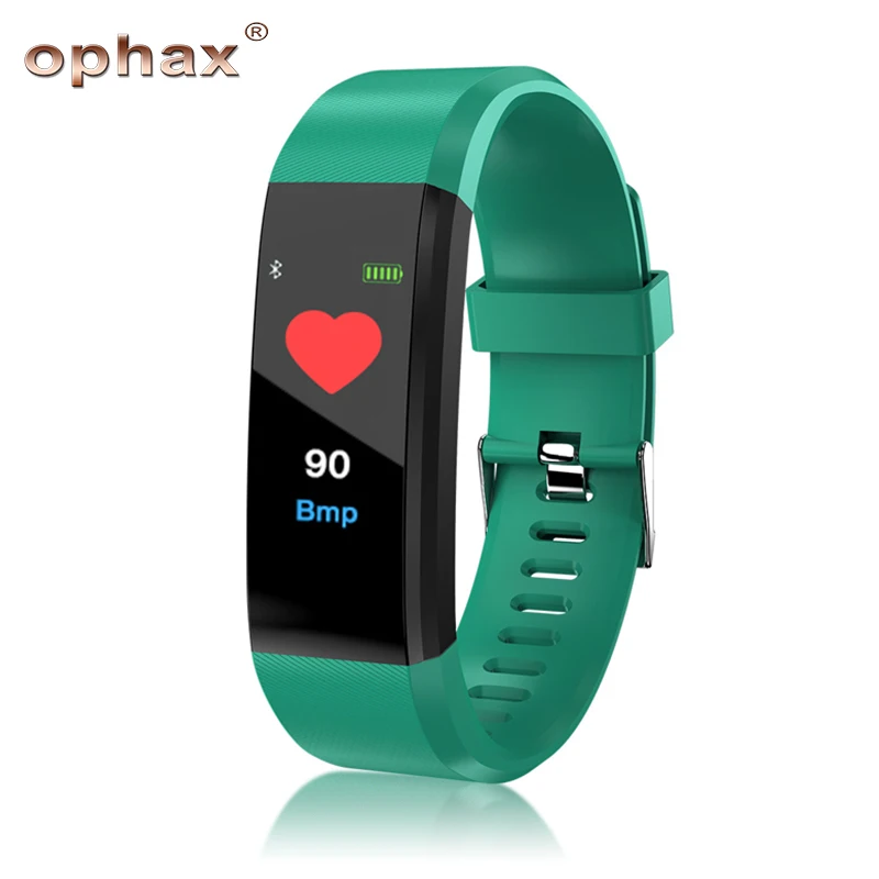 

OPHAX Portable Smart 115PLUS Wristband Blood Pressure Heart Rate Monitoring Sports Pedometer Waterproof Bracelet For Android iOS