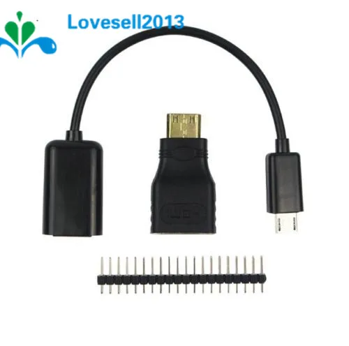 3 in 1 Raspberry Pi Zero Adapter Kit Mini HDMI to + Micro USB Cable+ GPIO Header for W 1.3 | Электроника