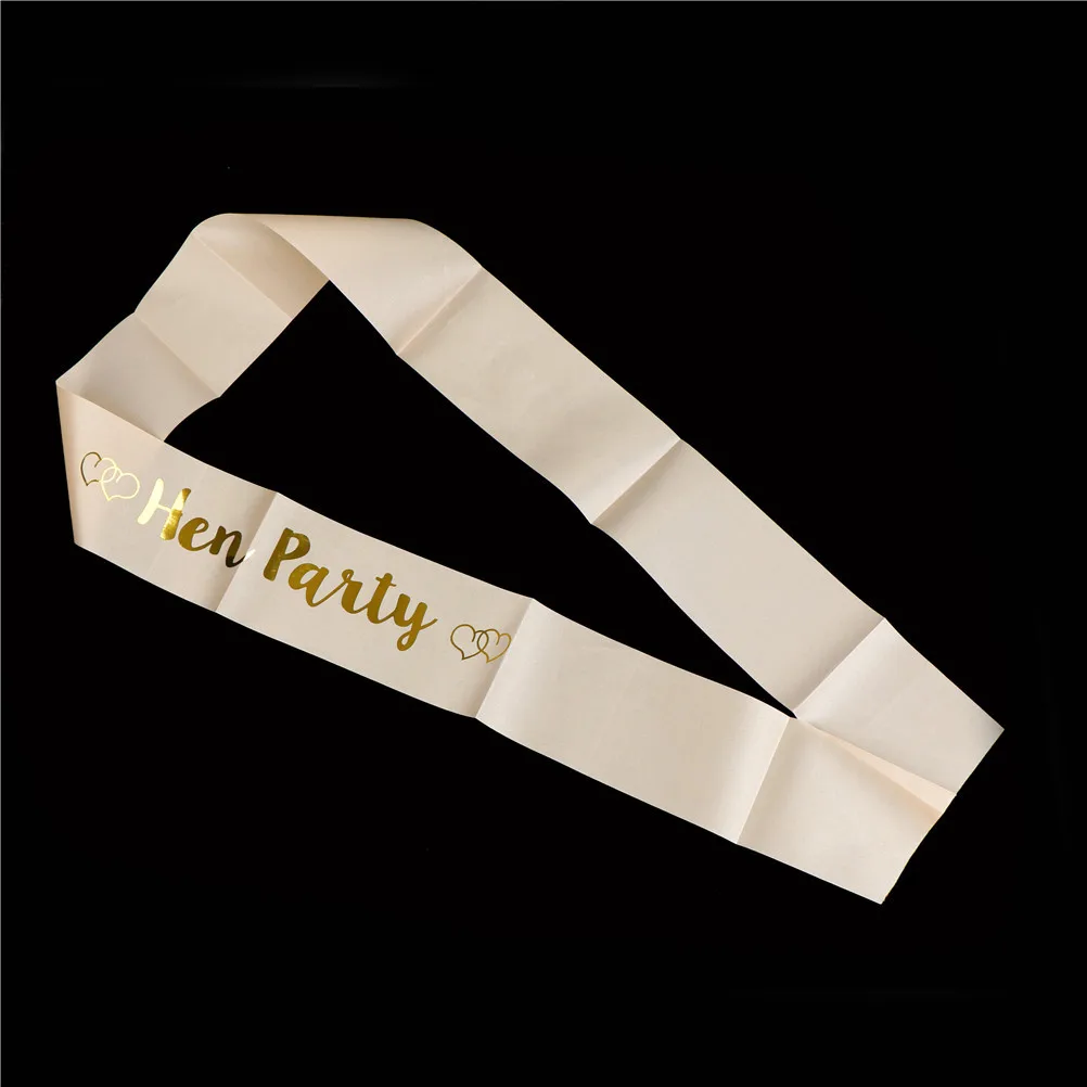 

1Pcs Bridesmaids Hen Party Bride To Be Sash Shoulder Strap Celebration Satin Sash Wedding Party Supplies