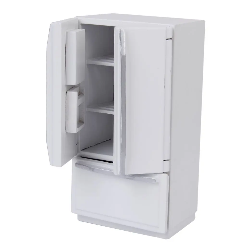  1:12 Scale Dollhouse Furniture Wooden Kitchen Cabinet Table Chair Refrigerator Model Miniature Doll - 32973947072