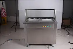 Высокое качество жареное мороженое roll машина для изготовления Мороженое ролл с R410A хладагента