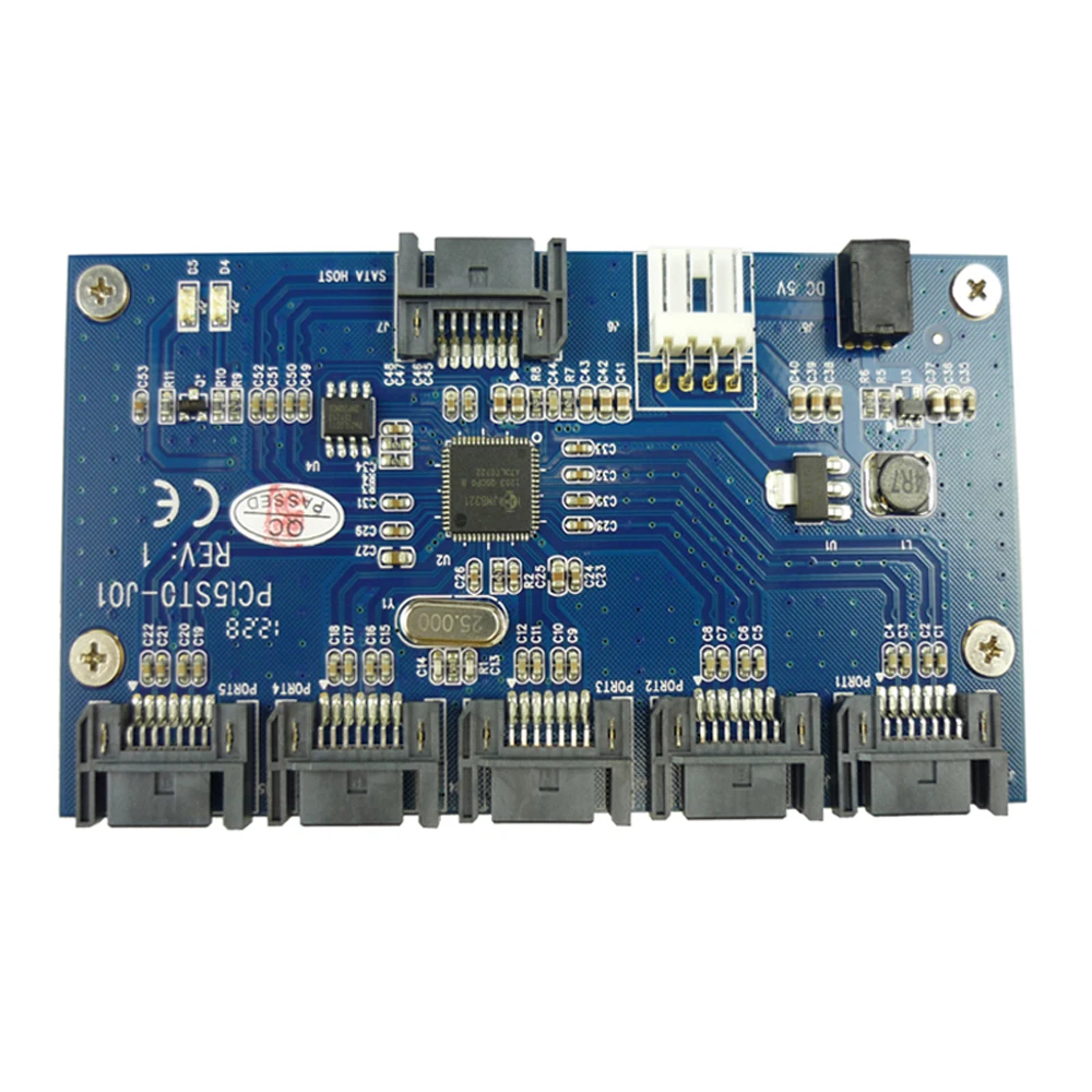 

Eleduino 1 to 5 SATA Port Multiplier SATA Port Expander Card 4-Port Banana Pi/Banana/Riser Card Support Cubieboard/Bro And More