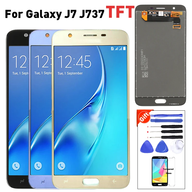 ЖК дисплей с сенсорным экраном и дигитайзером в сборе для Samsung Galaxy J7 2018 J737 J737P 100%
