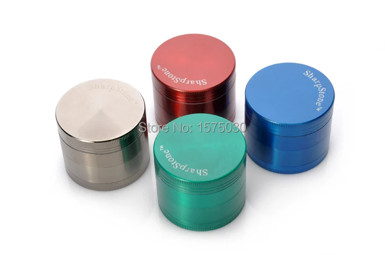Top Brands Hot Sale 4-layer High Quality Metal Smoking Hand Crank Herb Tobacco Grinder Vibration Grinders 4 Colors Free Shipping 3
