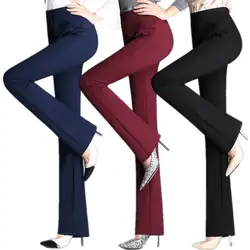 Плюс Размеры брюки Для женщин Высокая Талия Офисные женские туфли элегантные брюки Pantalon Femme брюки Для женщин уличная теплый тонкий
