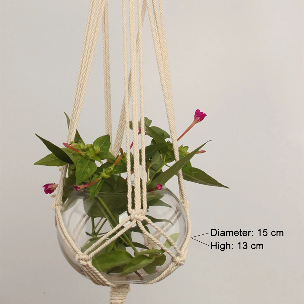 Вешалки для растений макраме креативные дизайны ручной работы в помещении Настенное подвесное кашпо держатель для растений современное Бохо украшение дома