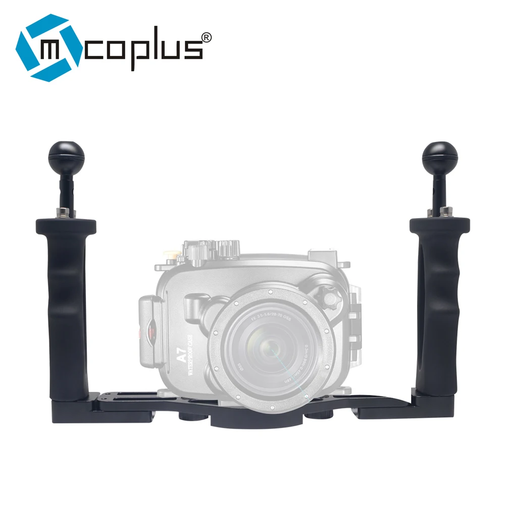 Mcoplus Dual Handle Aluminium Tray Stabilizer Rig for Underwater Camera