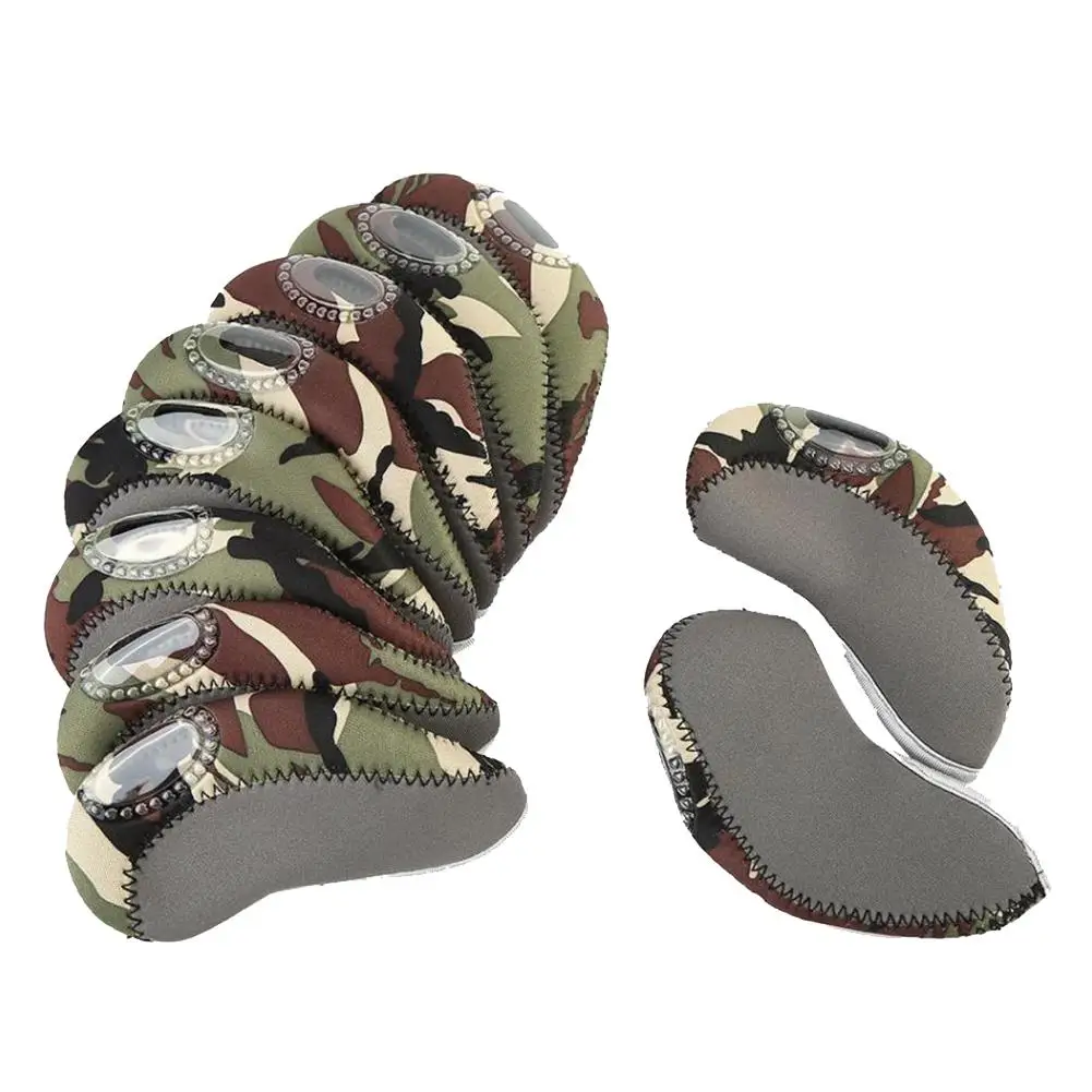 

Outdoor Camouflage HobbyLane 10 Piece Neoprene Golf Club Iron Head Set Putter Set for All Iron Club Golf Accessories Hot Sale