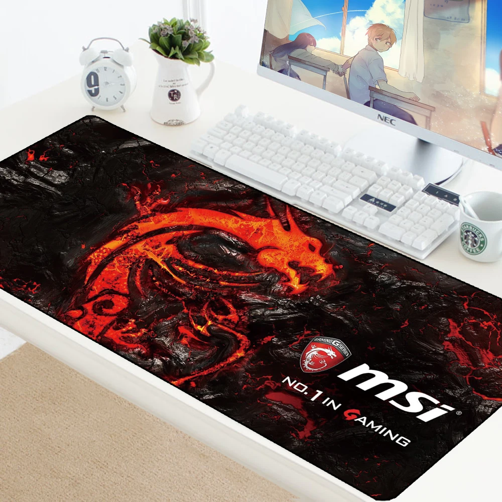 MSI коврик для мыши большой XXL геймер Противоскользящий резиновый коврик игровой коврик для мыши к клавиатуре ноутбук скорость мыши мышь стол игровые коврики