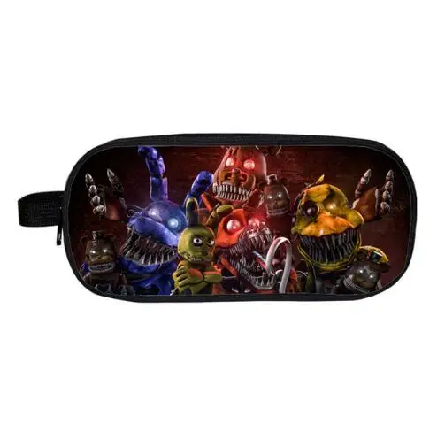 

Five Nights At Freddy`s Cosmetic Cases Pencil Holder Chica Bonnie Fazbear Freddy Case School Children Makeup Bag Kids Cases